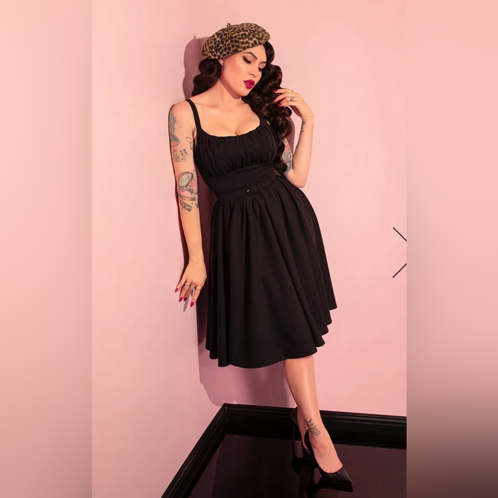 Black Swing Ingenue Dress | Vixen by Micheline Pitt